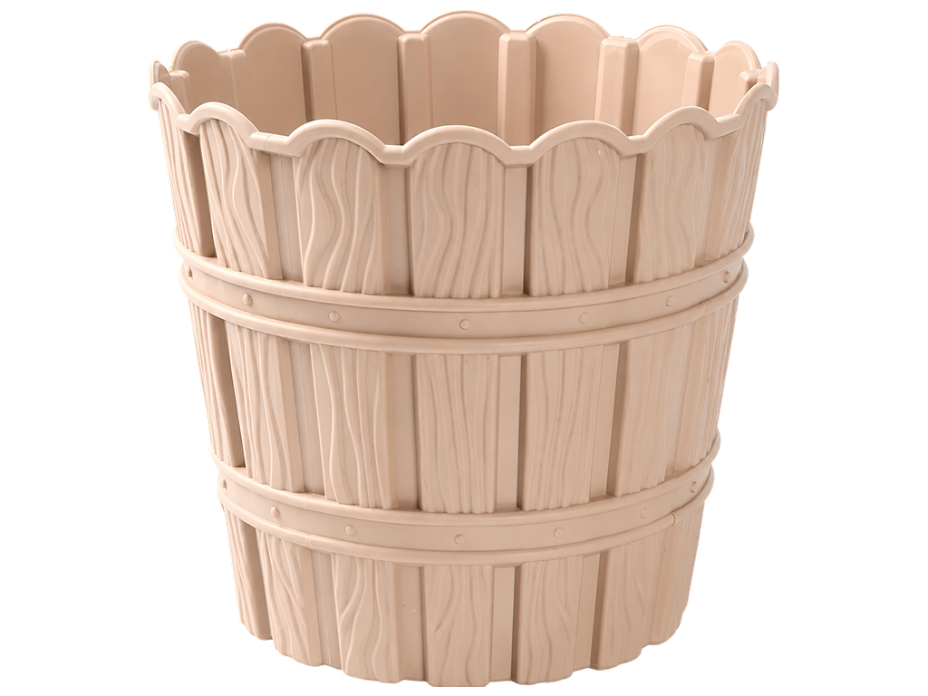 Горщик для квітів Violet House Bamboo Cappuchino, з дренажем, бежевий, 5 л