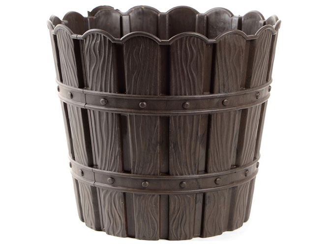 Горщик для квітів Violet House Bamboo Brown, з дренажем, 7л, 8690070086145