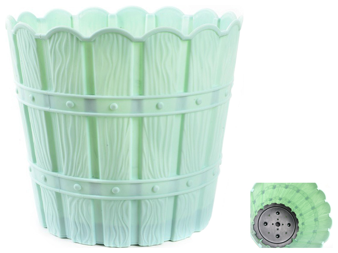 Горщик для квітів Violet House Bamboo Turquoise, з дренажем, 7л, 8690070086183