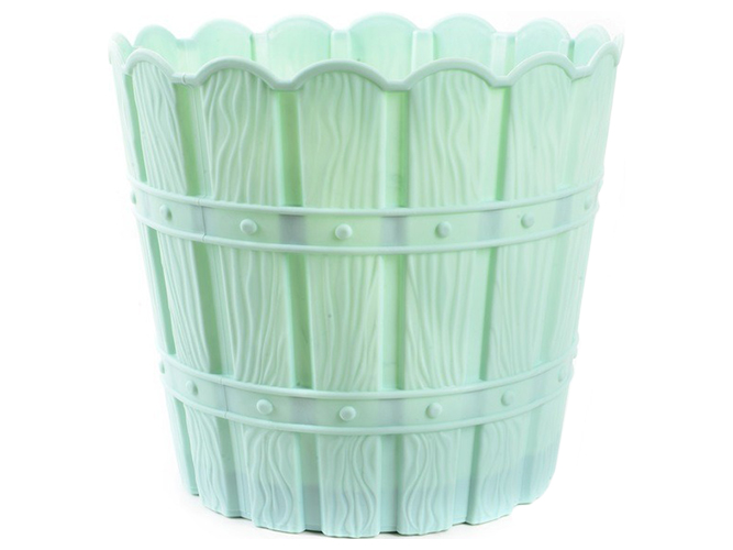 Горщик для квітів Violet House Bamboo Turquoise, з дренажем, 7л, 8690070086183
