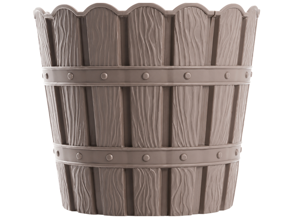 Горщик для квітів Violet House Bamboo Cappuccino, з внутрішнім зливом, 7 л