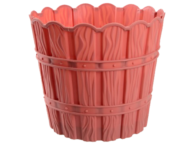 Горщик для квітів Violet House 1050 Bamboo Pink, з внутрішньою вставкою, 10л, 8690070512897