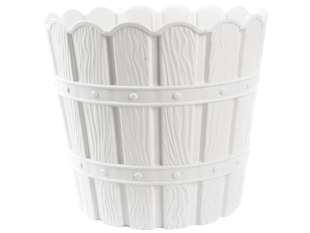 Горщик для квітів Violet House Bamboo White, із дренажем, 600мл, 8690071221903