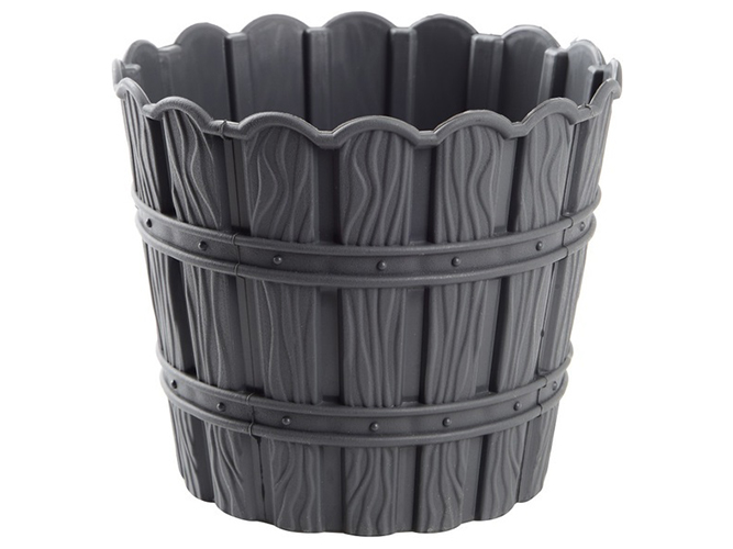 Горщик для квітів Violet House 1054 Bamboo Grey, із дренажем, 1,2л, 8690069984902