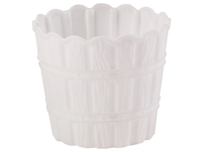 Горщик для квітів Violet House 1054 Bamboo White, з дренажем 1,2л, 8690069984896