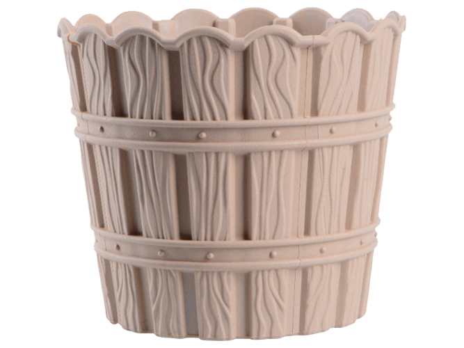 Горщик для квітів Violet House Bamboo Beige, із дренажем, 1,2л, 8690071225772