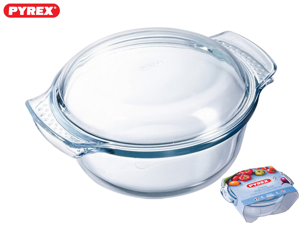 Каструля термоскло Pyrex "Classic" кругла, з кришкою 1л+400мл 01028