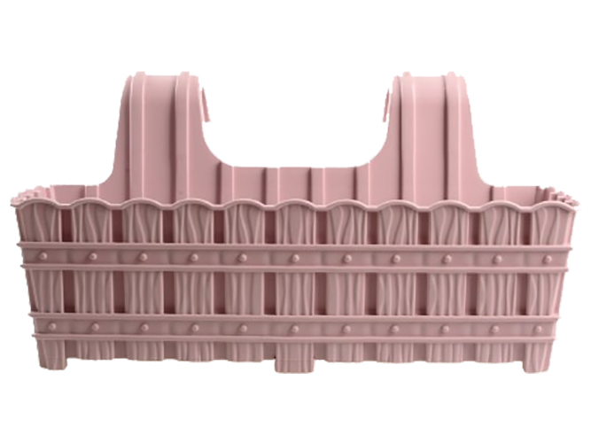 Горшок для цветов Violet House 1061 Bamboo Pink на перила, 50см, 8690070513009