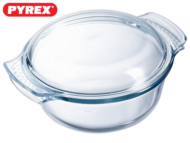 Каструля термоскло Pyrex "Classic" кругла, з кришкою 1,5л+600мл 01035