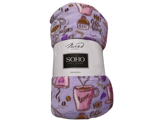 Плед Soho Coffee mood (тонкий), 200x230см, 6900068417854