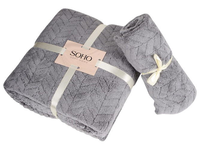 Набір рушників Soho Cold gray, 35x75+70x140см, мікрофібра, 6900068746701