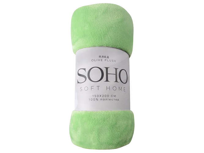 Плед Soho Olive plush, 150x200см, 6900068787261