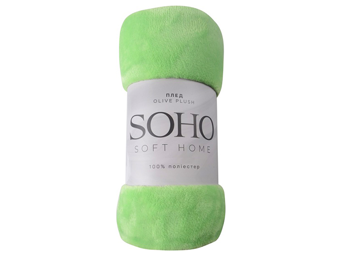 Плед Soho Olive plush, 200x220см, 6900068787292