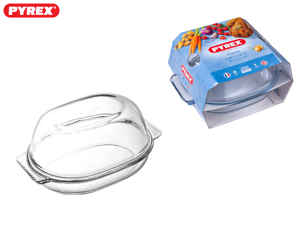 Кастрюля термостекло Pyrex овальная двойная "Утятница" 2.1л+3.0л 41086