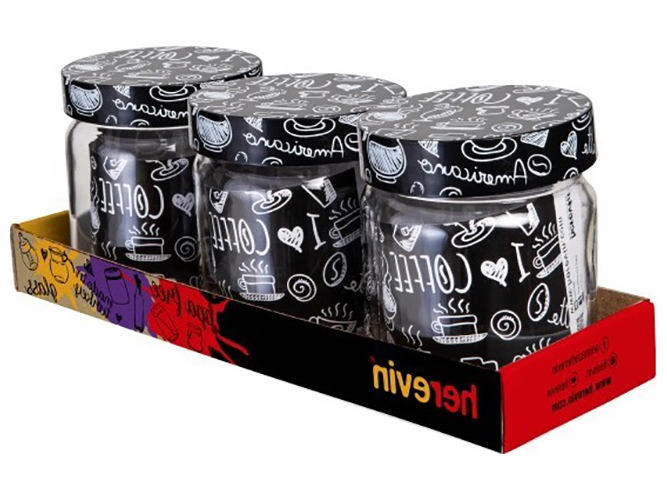Набір банок Herevin Coffee, 425мл (ціна за набір 3шт) 8699038096851