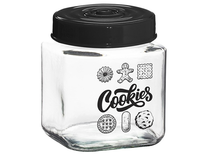 Банка Herevin Cookies, квадратна, 1л, 8699038091016
