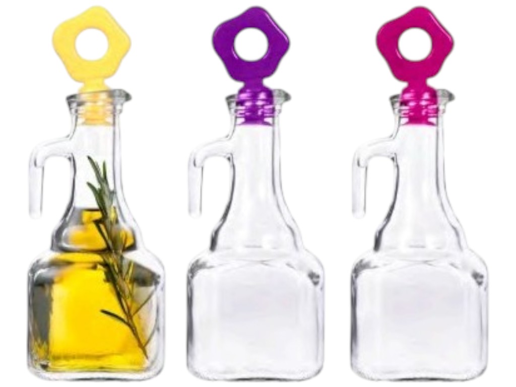 Бутылка для масла Herevin Oil&Vinegar, стекло, пластик, 275мл, цвет прозрачный (цена за 1шт)