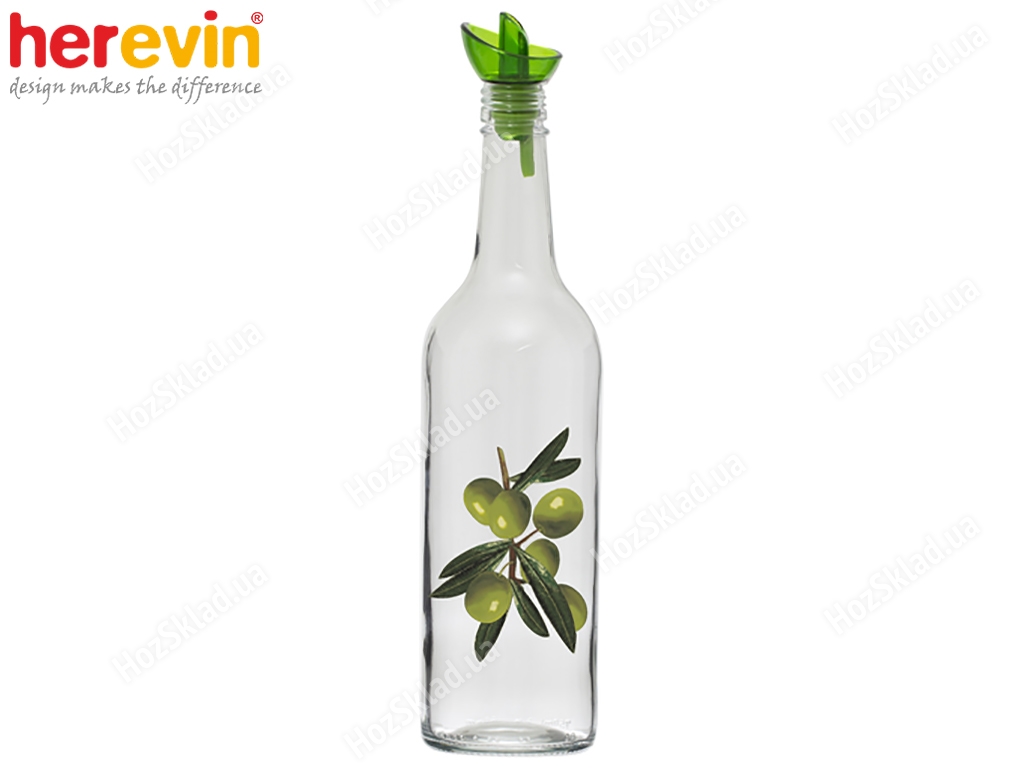 Пляшка для олії HEREVIN Olive DEC з пробкою-дозатором 750мл 82557