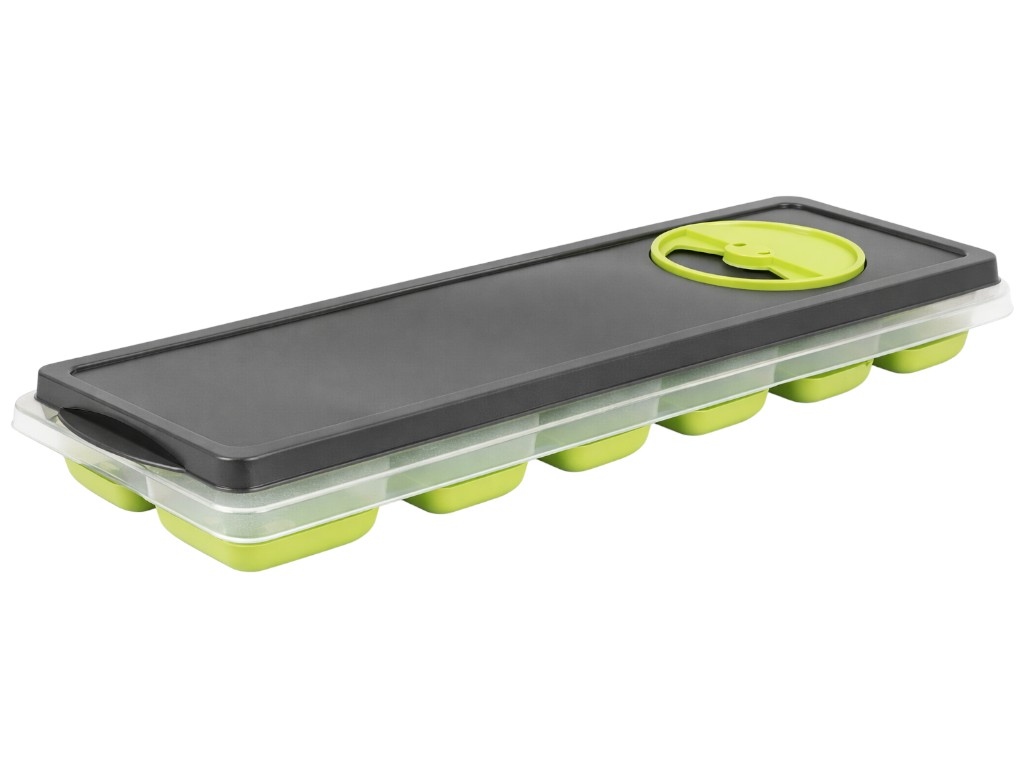 Форма для льда Herevin Ice Cube Tray, пластик, 3,5×9,5×25,7см, цвет серо-зелёный