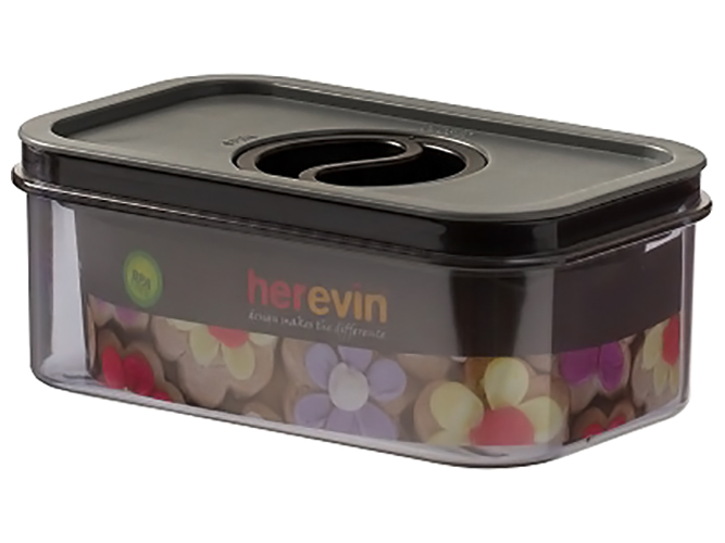 Контейнер Herevin Canister-Vacuum Lid-Black, вакумная крышка, 600мл, 8699038120761