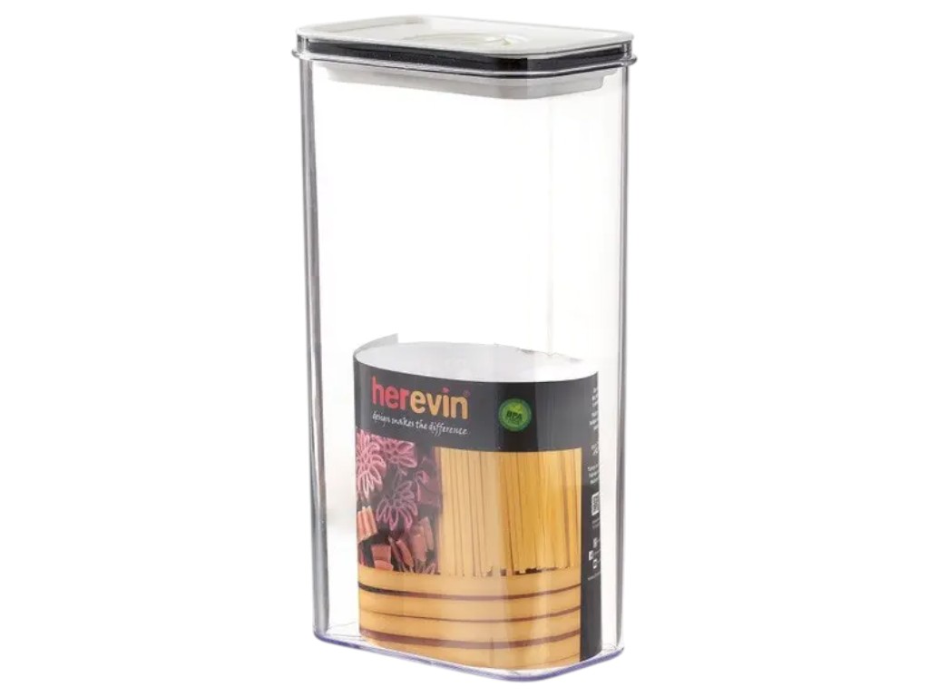 Контейнер Herevin Canister-Vacuum Lid, прямоугольный, вакуумная крышка, пластик, 3л, 29×15,3×9,5см
