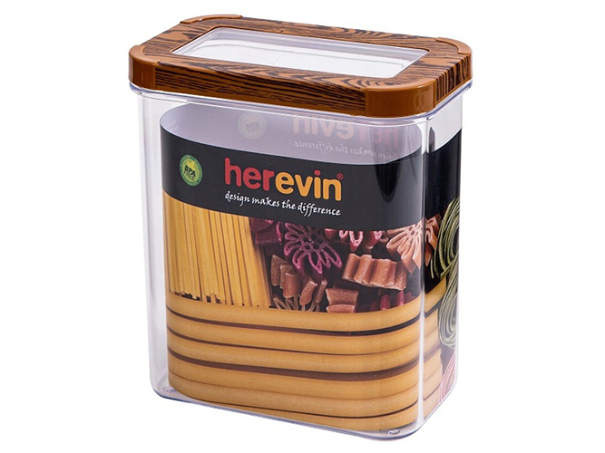 Контейнер Herevin Wood с прозрачной крышкой, 1,8л