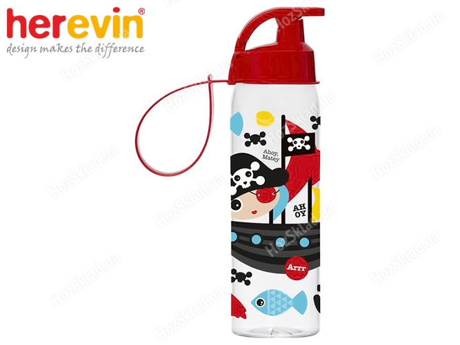 Бутылка для воды Herevin Pirate для спорта, пластиковая 500мл 68261