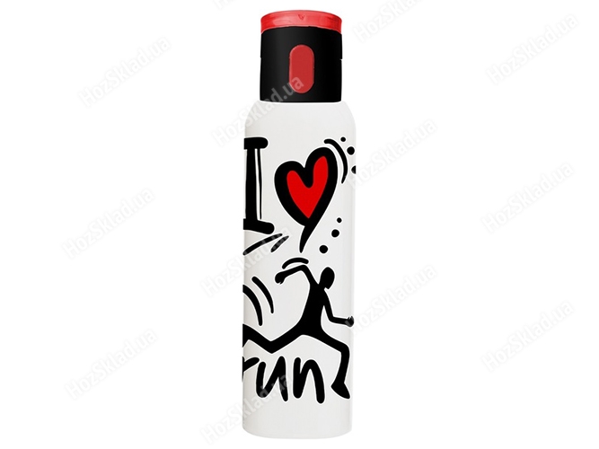 Пляшка для води Herevin Hanger-I Love Run, 500мл, для спорту, 8699038098206