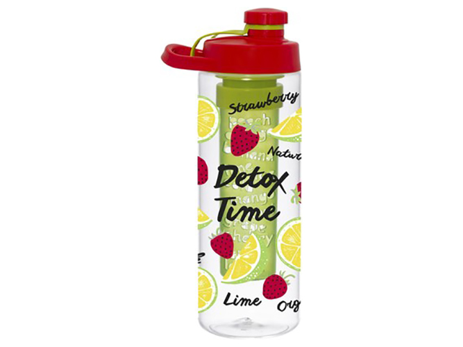 Пляшка для води Herevin Lemon-Detox Twist, 650мл, для спорту з інфузером, 8699038064638