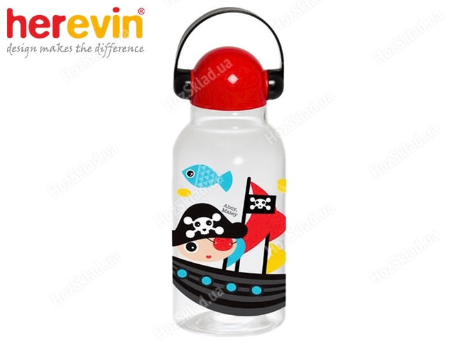 Бутылка для воды пластиковая детская Herevin Pirate 460мл, 75764