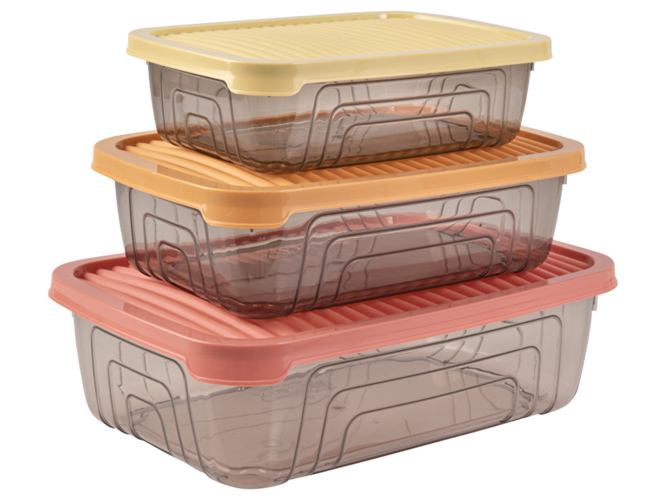 Набір контейнерів Herevin Rectangular Storage Bowl Set-2024 Colours (ціна за 3шт) 8690070535896