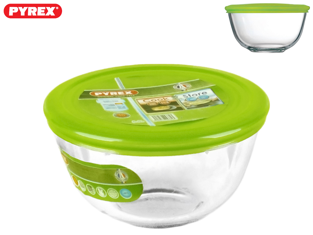 Салатник термостекло Pyrex "Cook&Store" круглый с крышкой 14см 0,5л 23313