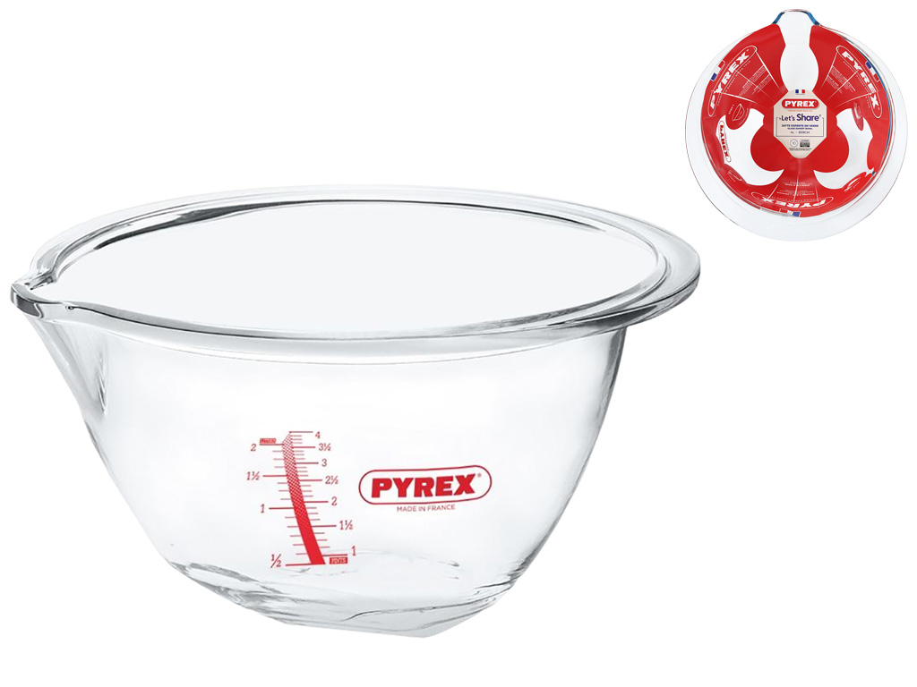 Миска стеклянная Pyrex Expert Bowl, с мерной шкалой, 4л, 34264702769