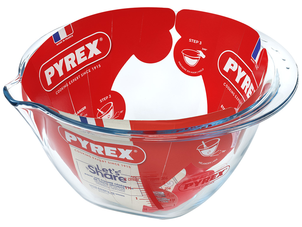 Миска стеклянная Pyrex Expert Bowl, с мерной шкалой, 4л, 34264702769