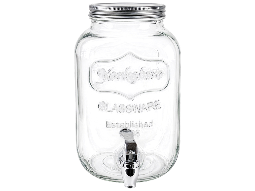 Лимонадник Viva Lemonade, стекло, с краном и крышкой, 4л