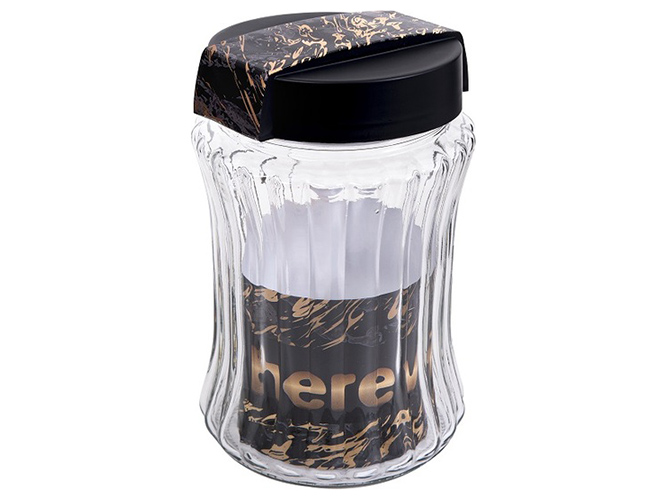 Банка Herevin Yellow Black Marble, 1,25л, 8699038101869