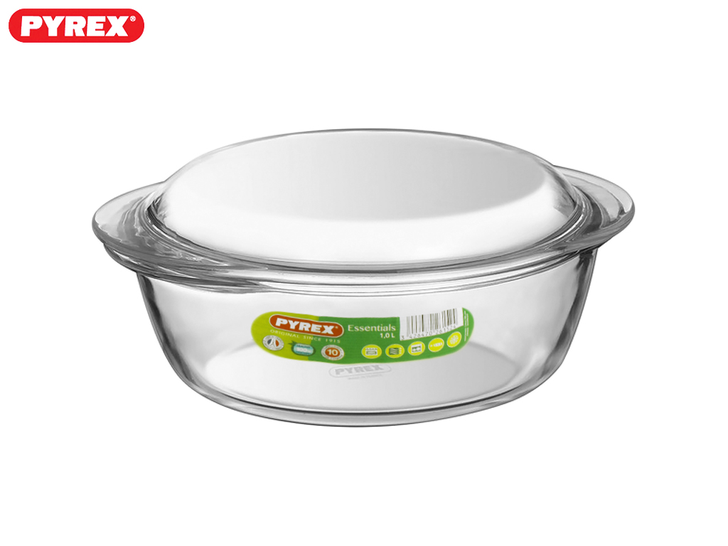 Каструля термоскло Pyrex кругла з кришкою 1л 61524