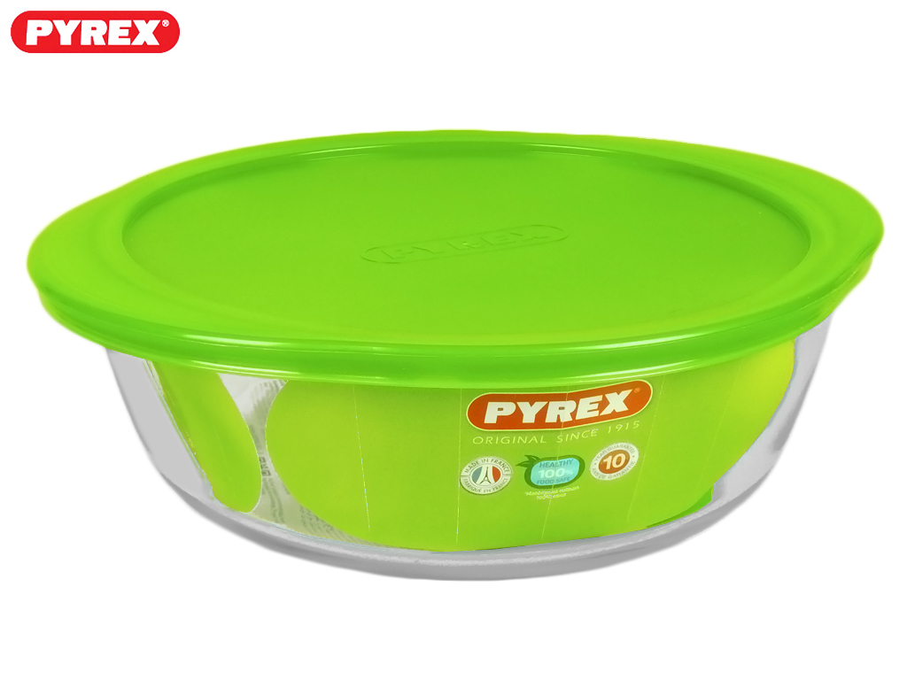 Деко (жаровня) термоскло Pyrex "Cook & Store" кругле з кришкою 26см 2,3л 20077