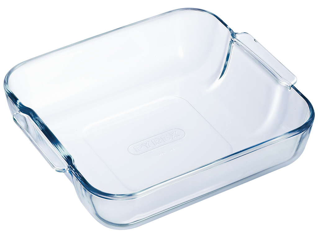 Форма скляна Pyrex, з ручками, квадратна, 25х21х6см, 2л, 313761000127