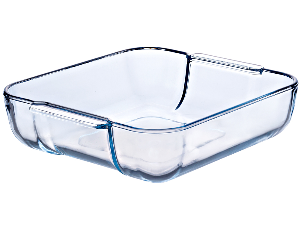 Форма скляна Pyrex, з ручками, квадратна, 25х21х6см, 2л, 313761000127