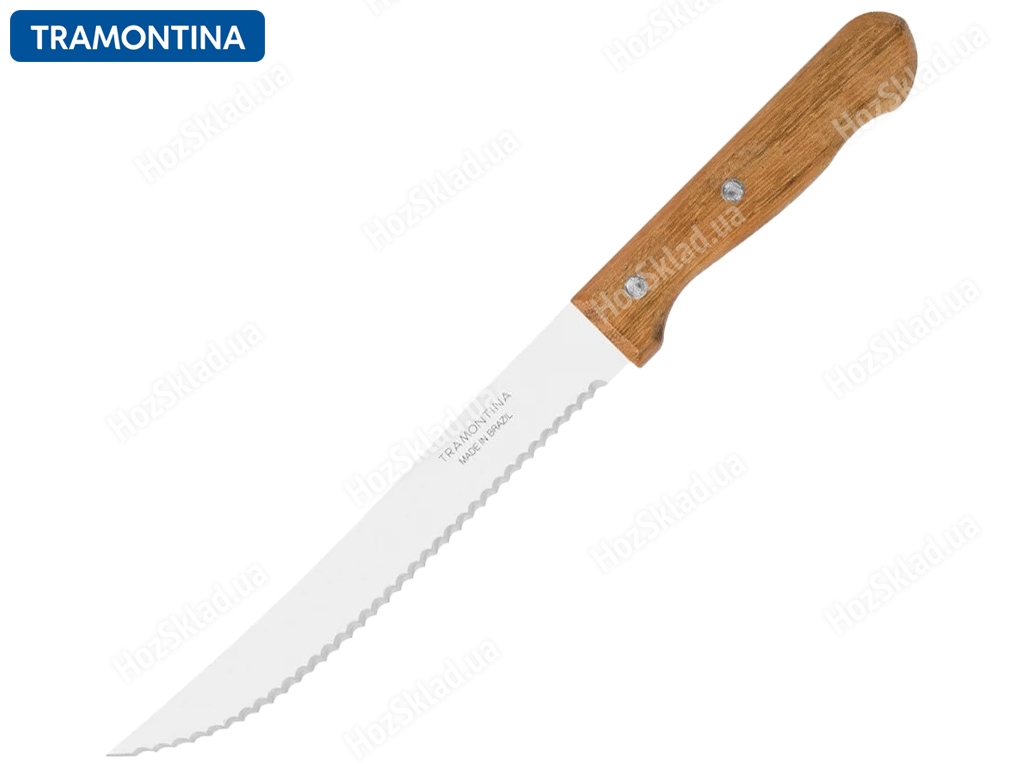Нож-слайсер для хлеба Tramontina Dynamic 20,3см деревянная рукоять (цена за 1шт) 15778