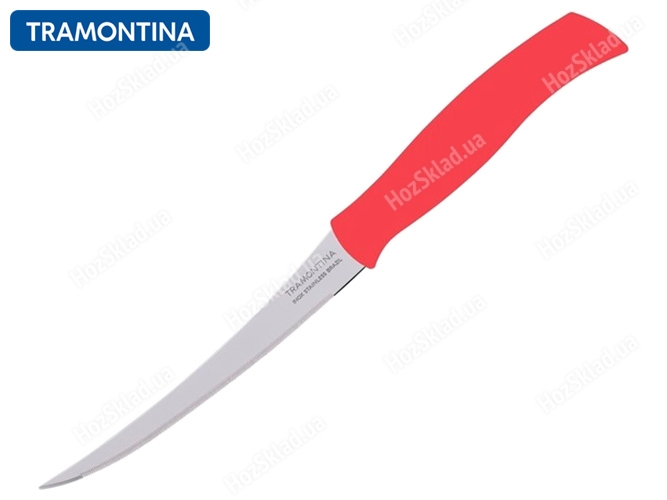 Нож для томатов Tramontina Athus 12,7см красная рукоять, в блистере (цена за 1шт) 87238