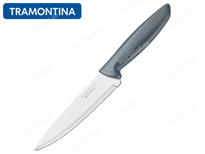 Ніж кухарський Tramontina Plenus grey 17,8см шеф-ніж, сіра рукоять (ціна за 1шт) 25191