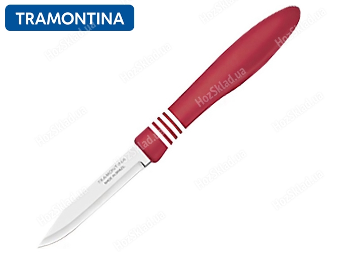Нож для овощей Tramontina Cor&Cor, с красной ручкой, 76мм 49738