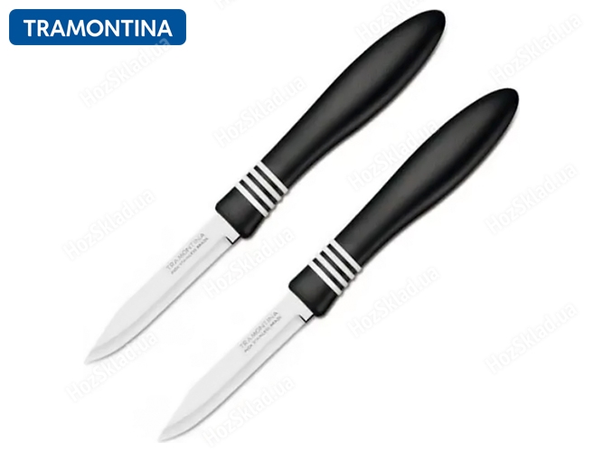 Набір ножів Tramontina Cor&Cor, для овощів, 7,6см, чорний (ціна за набір 2шт) 09872