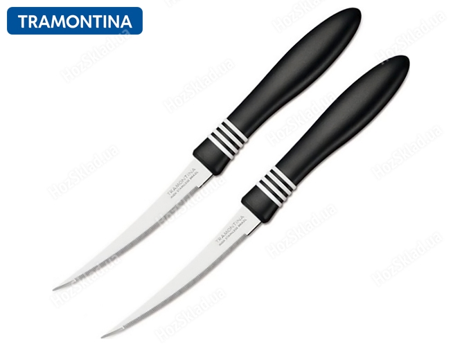 Набор ножей Tramontina Cor&Cor, для помидоров, 10,2см, черный (цена за набор 2шт) 09995