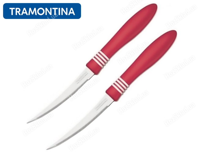Набір ножів для томатів Tramontina Cor&Cor, з червоною ручкою 2шт, 102мм 72623