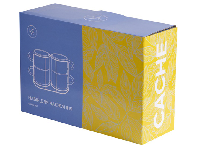 Набор чашек Limited Edition Cache, на подставке, 420мл (цена за набор 5 предметов) 6900069073875