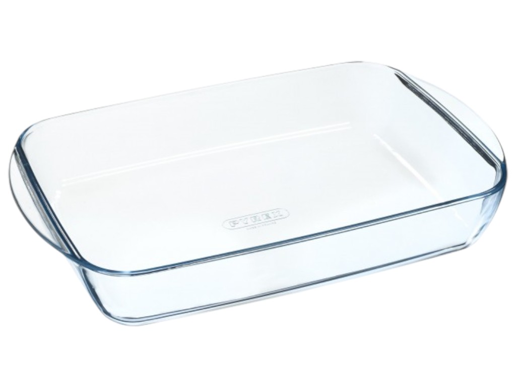 Форма для запікання Pyrex, прямокутна, боросилікатне скло, 4,9л, 40x27x7см, колір прозорий