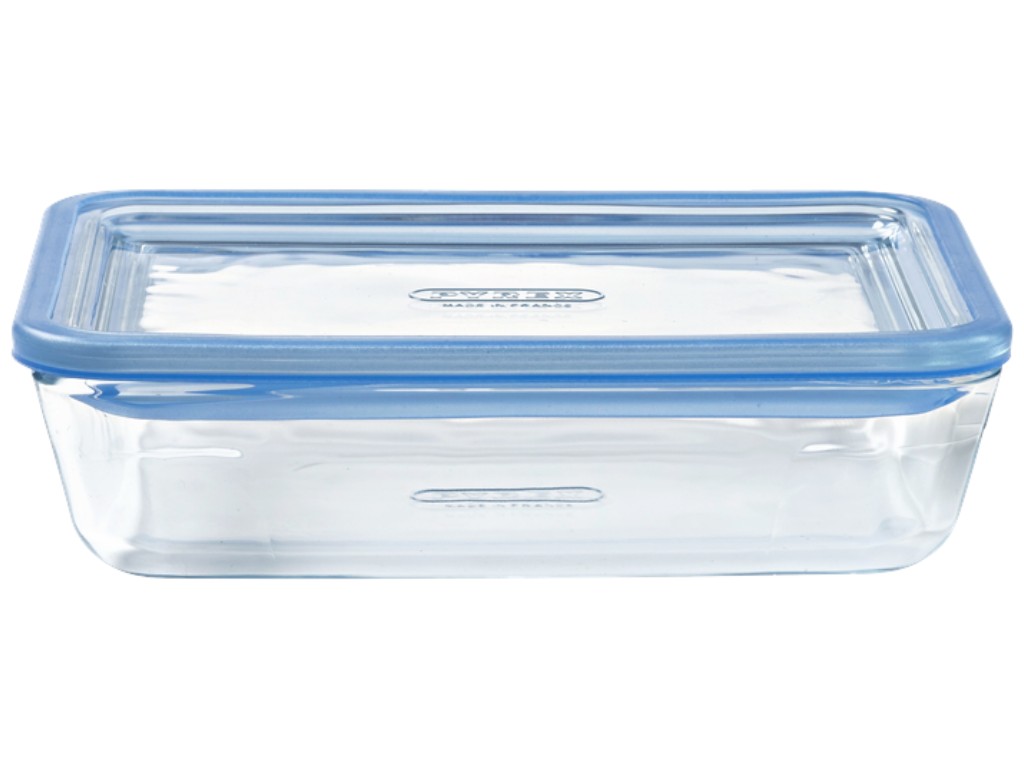 Форма с крышкой Pyrex Pure Glass, прямоугольная, боросиликатное стекло, 800мл, 19×14×5см